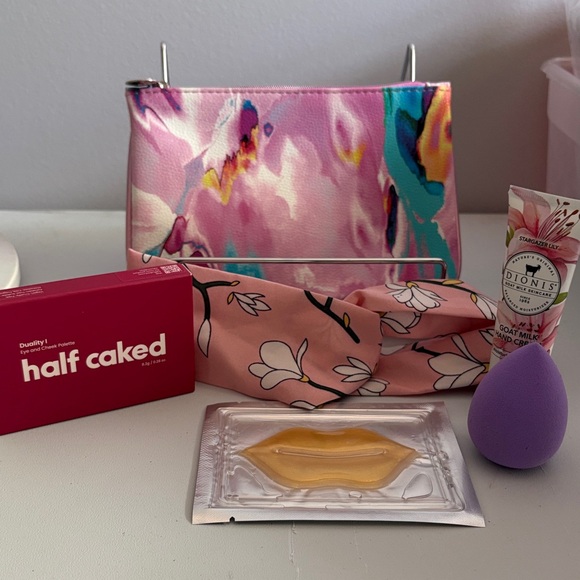 Half Caked Other - Half Caked Lipstick Set with Pink Floral Bag